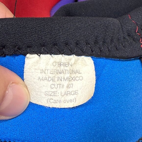 ✅Unisex LARGE OBrien Black/Red Short Sleeve Neoprene Wetsuit Back Zipper Closure - Picture 3 of 10